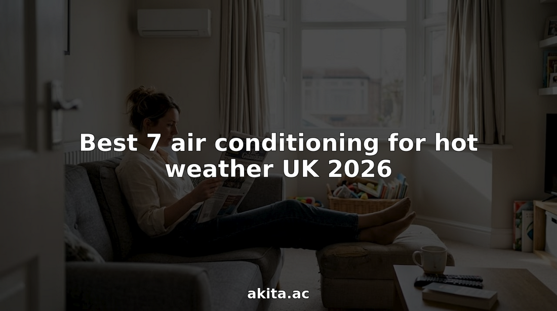Woman relaxing beneath air conditioning in UK living room