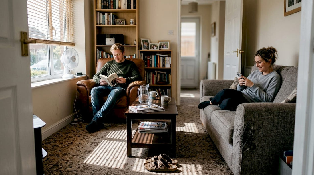 UK couple keeping living room cool in summer