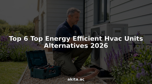 Technician installing energy efficient HVAC unit outdoors