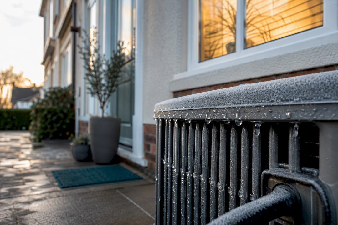 Anonymous heat pump outdoor coil defrosting