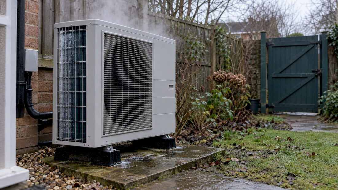 Outdoor heat pump releasing steam during defrost