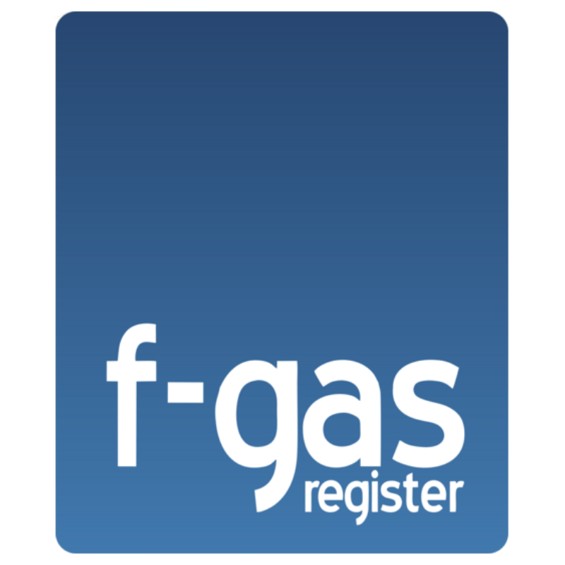 F-Gas Register logo representing certified refrigeration and air conditioning engineer compliance